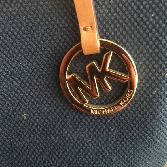 Michael Kors Kempton navy blue canvas tote bag - Picture 7 of 7